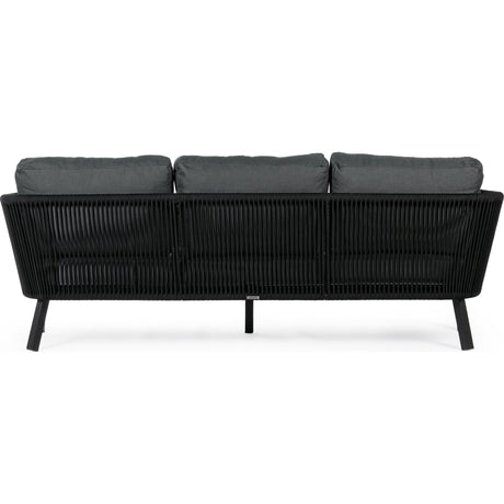 Outdoor Sofa 3 Plätze mit Kissen Makatea Schwarz XK04 - ZEN ZONE