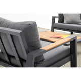 Outdoor Lounge 4er Set Einar mit Kissen Anthrazit SJ61 - ZEN ZONE