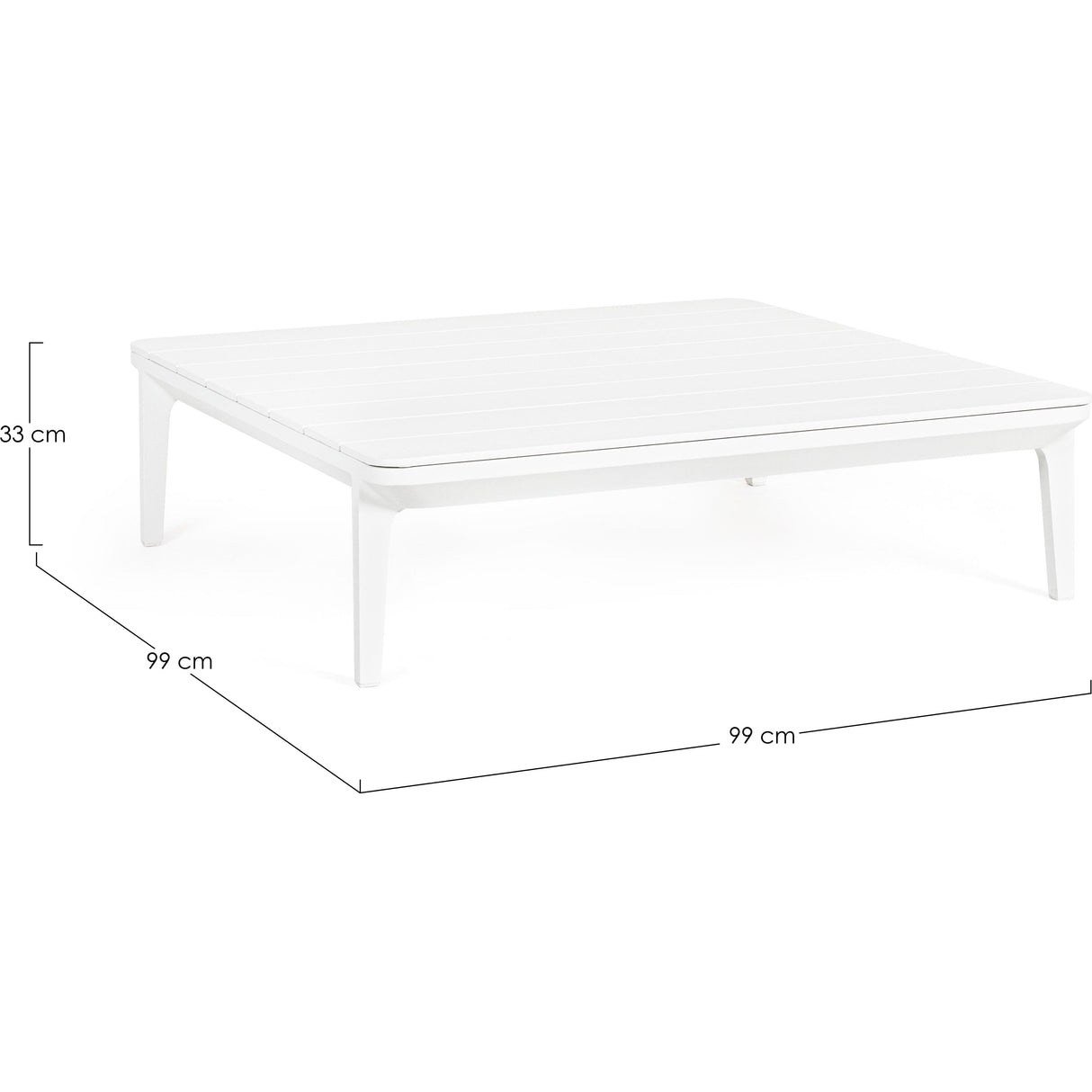 Outdoor Couchtisch Matrix 99x99x33 Weiß WG20 - ZEN ZONE