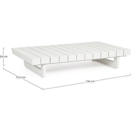 Outdoor Couchtisch Infinity 126x73.5 Weiß WG20 - ZEN ZONE