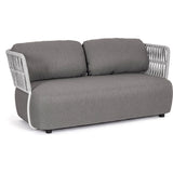 Outdoor Sofa 2 Plätze mit Kissen Palmer Weiß/Grau - ZEN ZONE