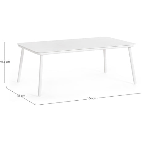 Outdoor Couchtisch Spike Weiß QS20 104x61x40.5 - ZEN ZONE