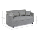 Bettsofa Clayton mit Kissen Schwarz-Grau - ZEN ZONE