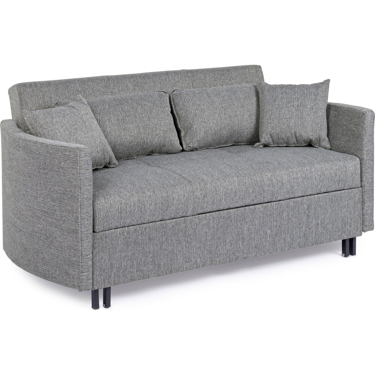 Bettsofa Clayton mit Kissen Schwarz-Grau - ZEN ZONE