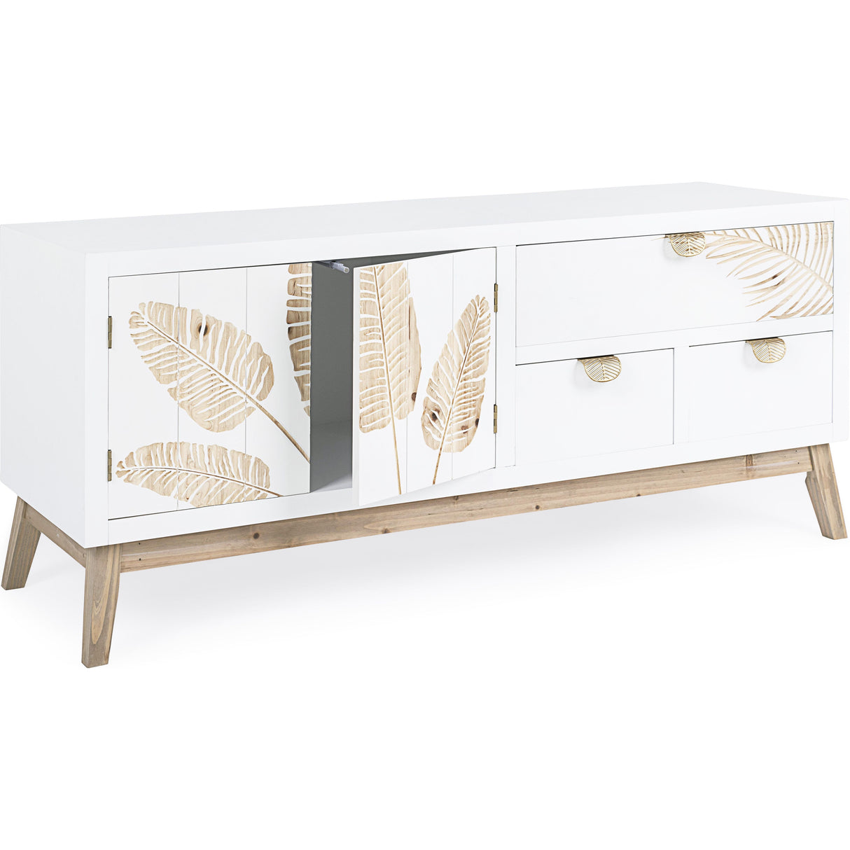 TV Sideboard Folium mit 2 Türen und 3 Schubladen - ZEN ZONE