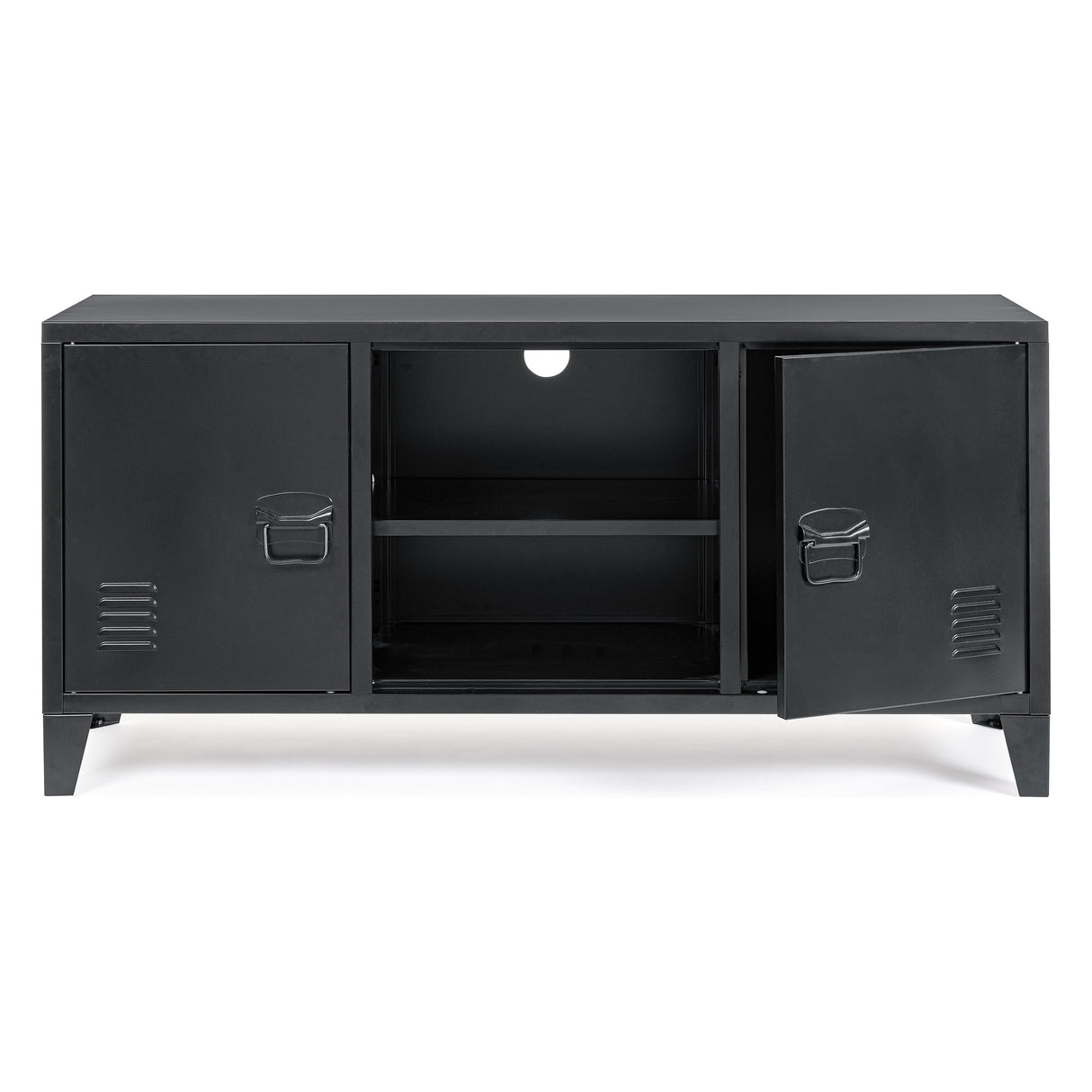 TV Sideboard Cambridge mit 2 Türen Schwarz - ZEN ZONE