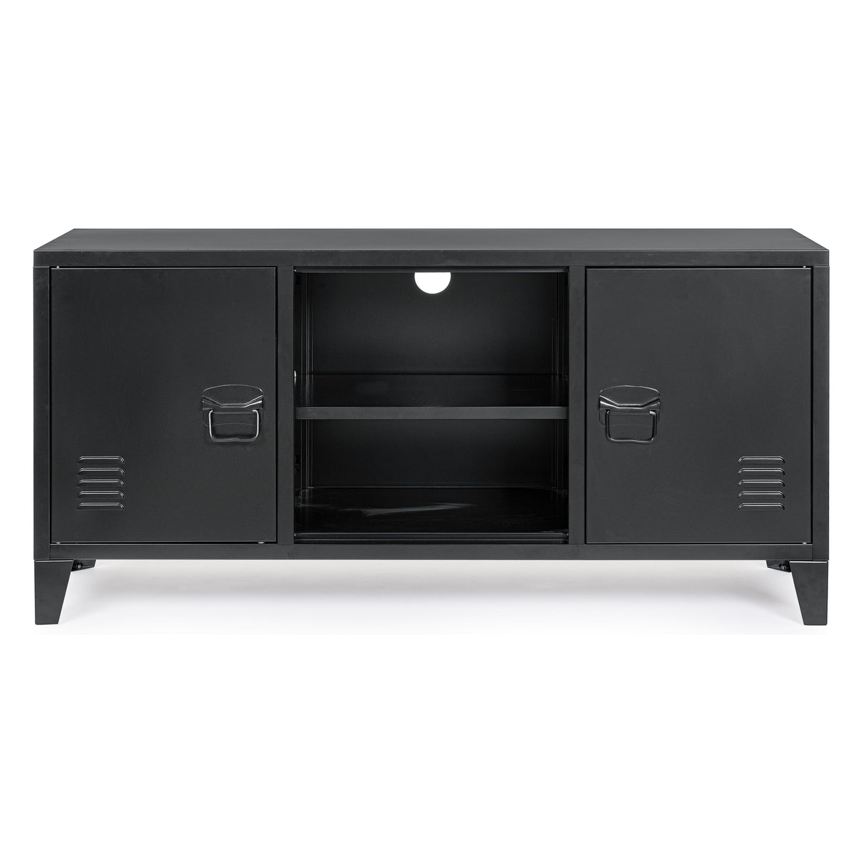 TV Sideboard Cambridge mit 2 Türen Schwarz - ZEN ZONE