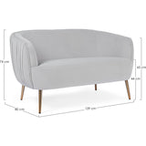 Sofa Linsay Hellgrau 2-Sitzer - ZEN ZONE