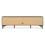 TV Sideboard mit 2 Türen und 1 Schublade Allycia Schwarz-Natur - ZEN ZONE