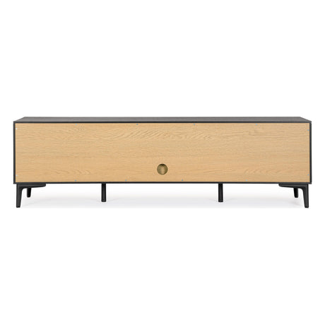 TV Sideboard mit 2 Türen und 1 Schublade Allycia Schwarz-Natur - ZEN ZONE