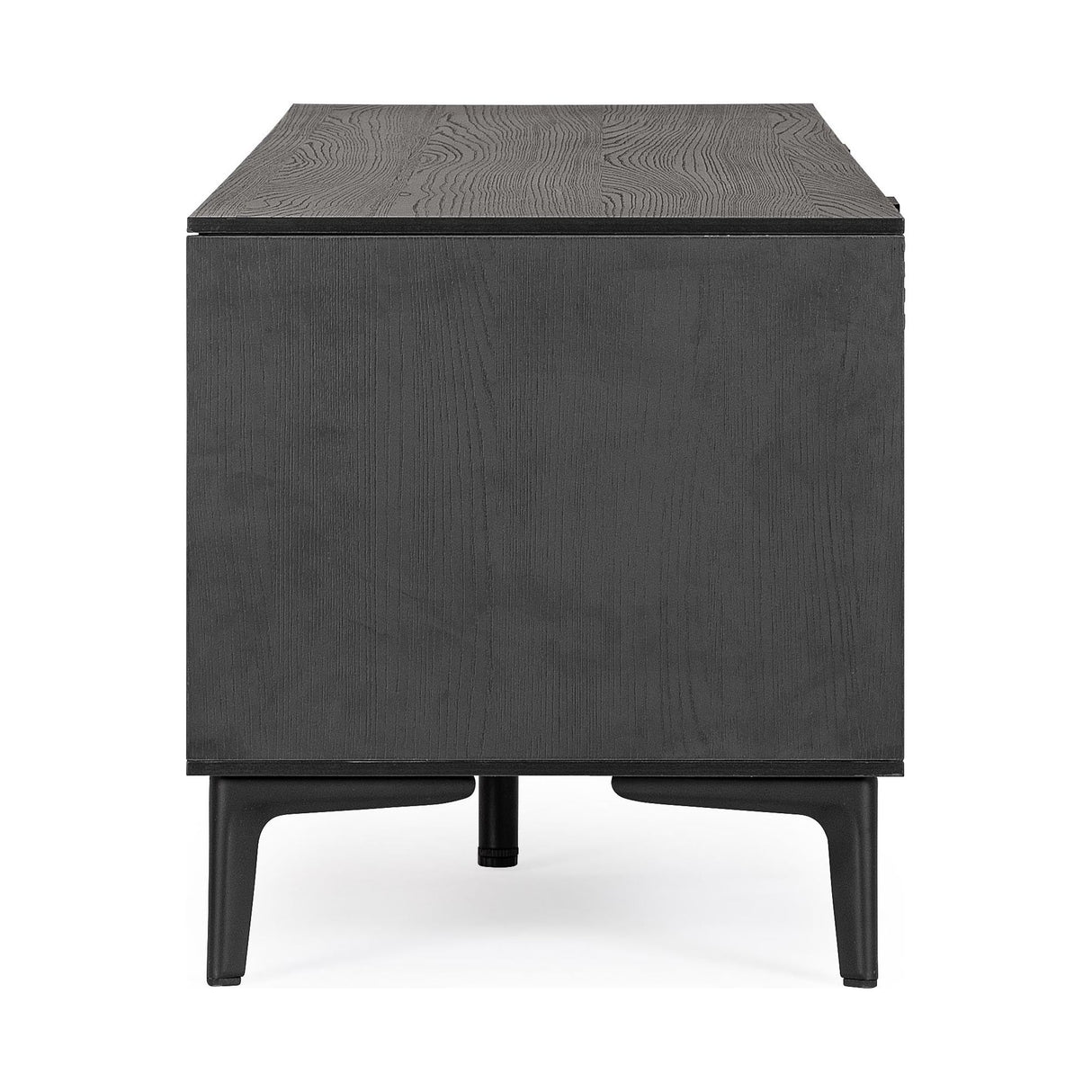 TV Sideboard mit 2 Türen und 1 Schublade Allycia Schwarz-Natur - ZEN ZONE