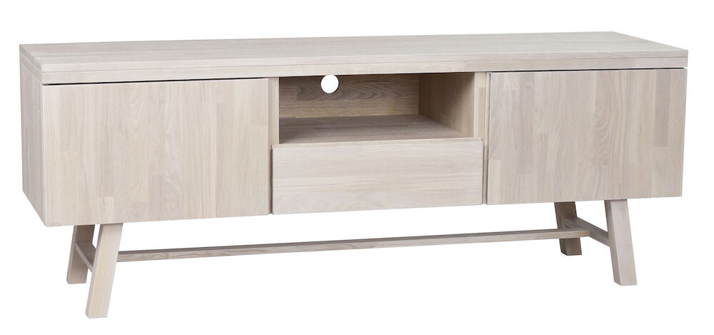 BROOKLYN TV-Bank Weiß pigmentiert 160x45x60cm - ZEN ZONE Furniture