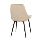 SIERRA Esszimmerstuhl Beige/schwarz 49x55x85cm - ZEN ZONE