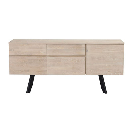 FRED Sideboard Weiß pigmentiert/Schwarz 170x42x79cm - ZEN ZONE Furniture