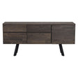 FRED Sideboard Dunkelbraun/Schwarz 170x42x79cm - ZEN ZONE Furniture