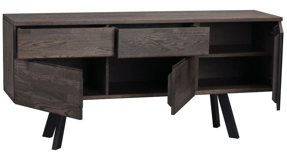 FRED Sideboard Dunkelbraun/Schwarz 170x42x79cm - ZEN ZONE Furniture