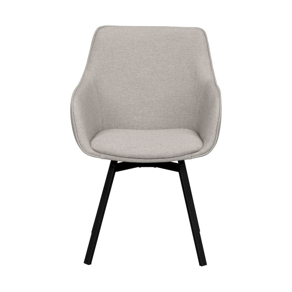 ALISON Essstuhl Beige/schwarz 58x59x89cm - ZEN ZONE Furniture