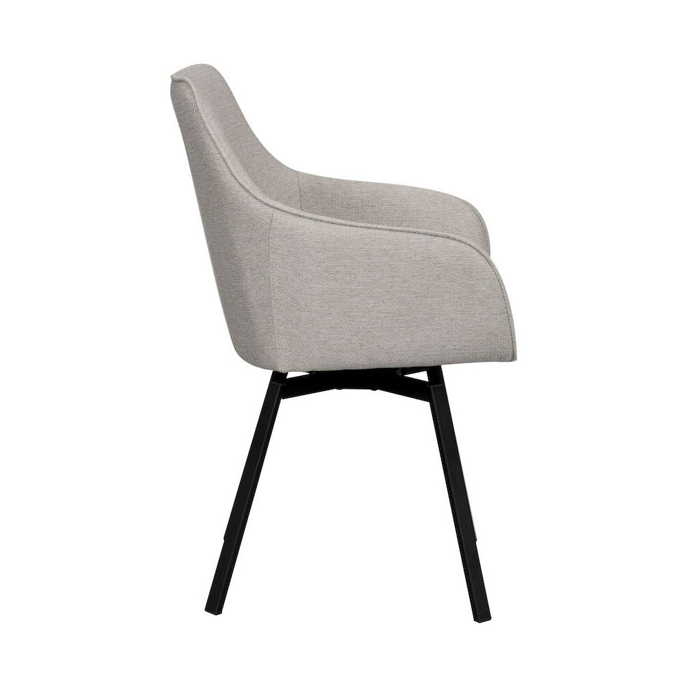 ALISON Essstuhl Beige/schwarz 58x59x89cm - ZEN ZONE Furniture