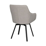 ALISON Essstuhl Beige/schwarz 58x59x89cm - ZEN ZONE Furniture