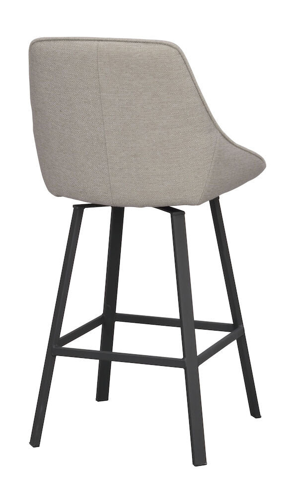 ALISON Barhocker Beige/schwarz 48x54x96cm - ZEN ZONE Furniture