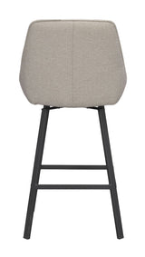 ALISON Barhocker Beige/schwarz 48x54x96cm - ZEN ZONE Furniture