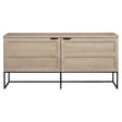 EVERETT Sideboard Weiß pigmentiert/Schwarz 160x41x75cm - ZEN ZONE Furniture