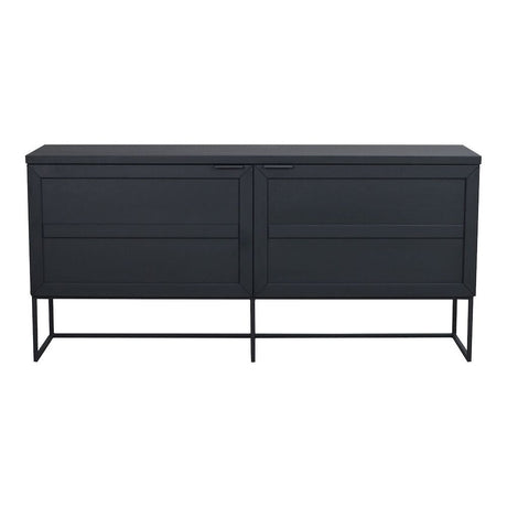 EVERETT Sideboard Schwarz 160x41x75cm - ZEN ZONE Furniture