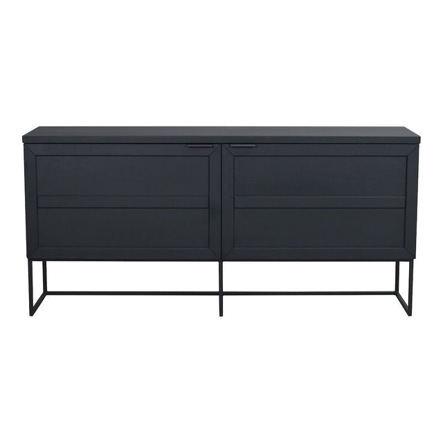 EVERETT Sideboard Schwarz 160x41x75cm - ZEN ZONE Furniture