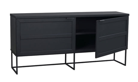 EVERETT Sideboard Schwarz 160x41x75cm - ZEN ZONE Furniture