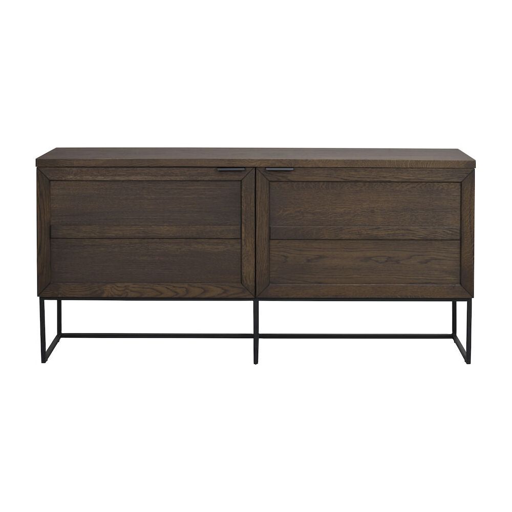 EVERETT Sideboard Braun/Schwarz 160x41x75cm - ZEN ZONE Furniture