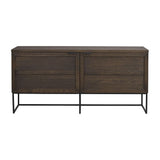 EVERETT Sideboard Braun/Schwarz 160x41x75cm - ZEN ZONE Furniture