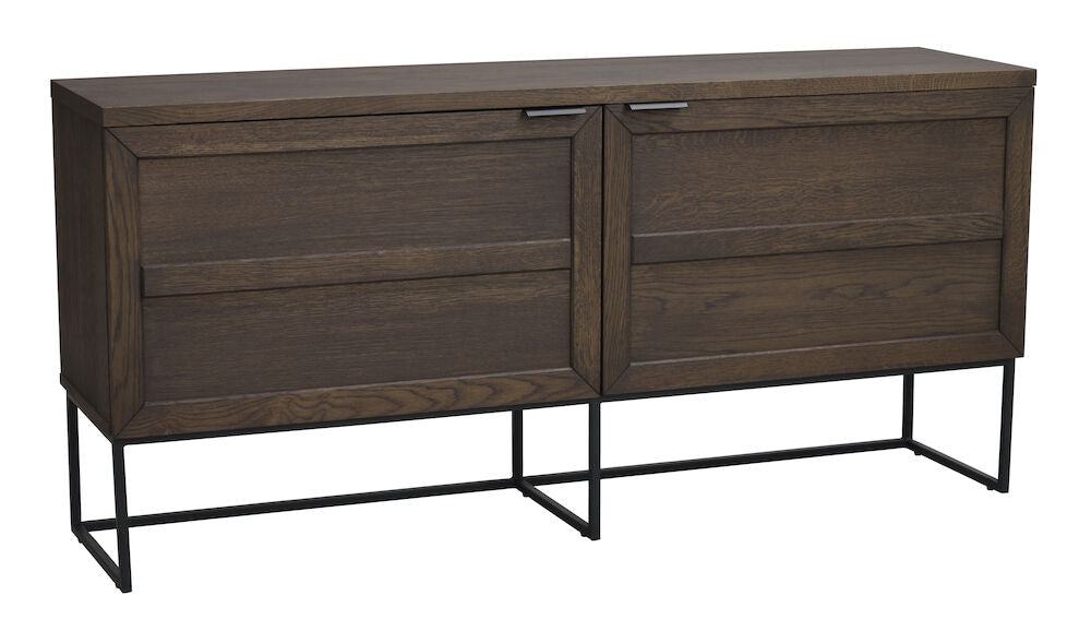 EVERETT Sideboard Braun/Schwarz 160x41x75cm - ZEN ZONE Furniture