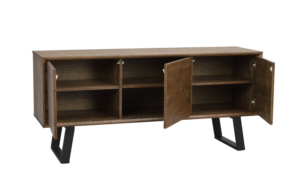 MELVILLE Sideboard Braun/Schwarz 160x45x73cm - ZEN ZONE Furniture