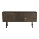 CLEARBROOK Sideboard Braun/Schwarz 160x42x75cm - ZEN ZONE Furniture