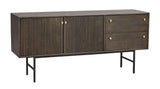 CLEARBROOK Sideboard Braun/Schwarz 160x42x75cm - ZEN ZONE Furniture