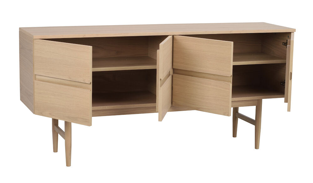 MORESBY Sideboard Weiß pigmentiert 160x40x75cm - ZEN ZONE Furniture