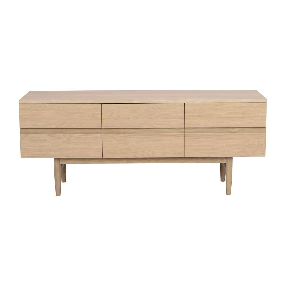 MORESBY TV-Bank Weiß pigmentiert 135x40x55cm - ZEN ZONE Furniture