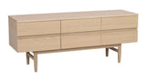 MORESBY TV-Bank Weiß pigmentiert 135x40x55cm - ZEN ZONE Furniture