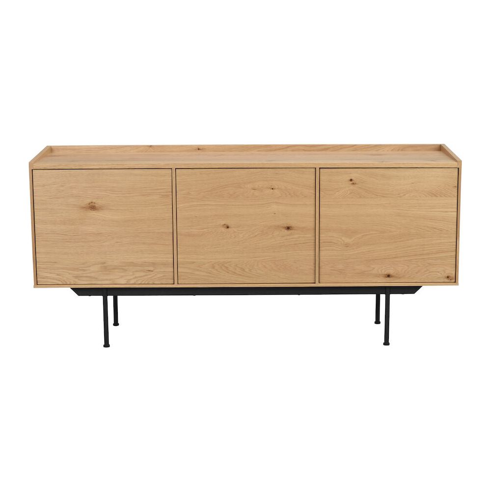 BREWERTON Sideboard Eiche/Schwarz 160x40x74cm - ZEN ZONE Furniture