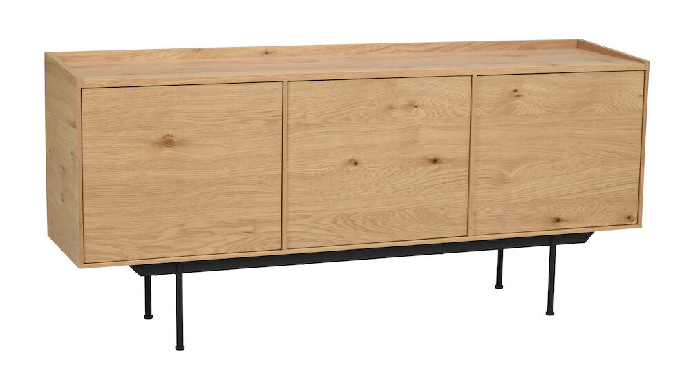 BREWERTON Sideboard Eiche/Schwarz 160x40x74cm - ZEN ZONE Furniture