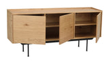 BREWERTON Sideboard Eiche/Schwarz 160x40x74cm - ZEN ZONE Furniture