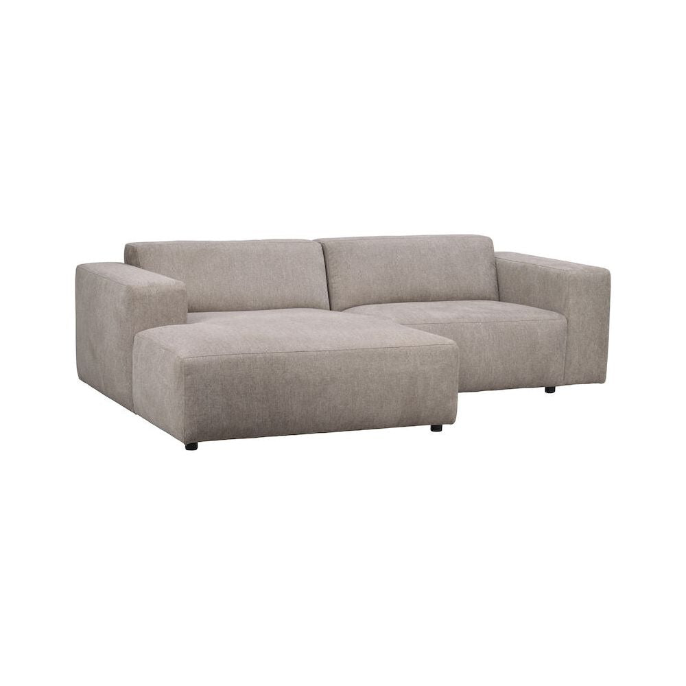 WILLARD Modulares Sofa Chaise Longue Links Beige 234x161x70cm - ZEN ZONE