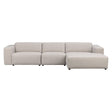 WILLARD Modulares Sofa Chaise Longue Rechts Hellbeige 312x161x70cm - ZEN ZONE