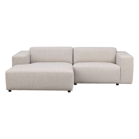 WILLARD Modulares Sofa Chaise Longue Links Hellbeige 234x161x70cm - ZEN ZONE