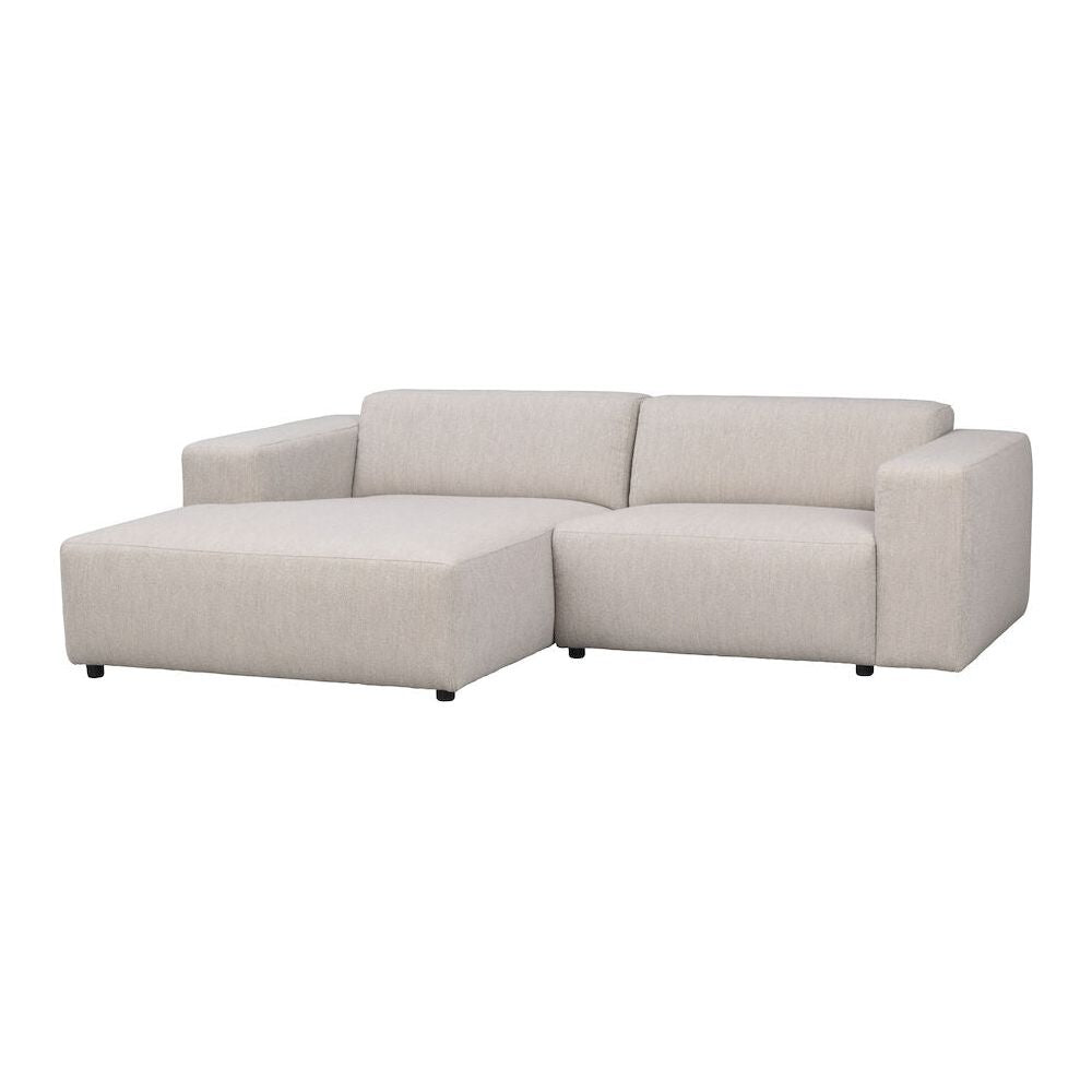 WILLARD Modulares Sofa Chaise Longue Links Hellbeige 234x161x70cm - ZEN ZONE