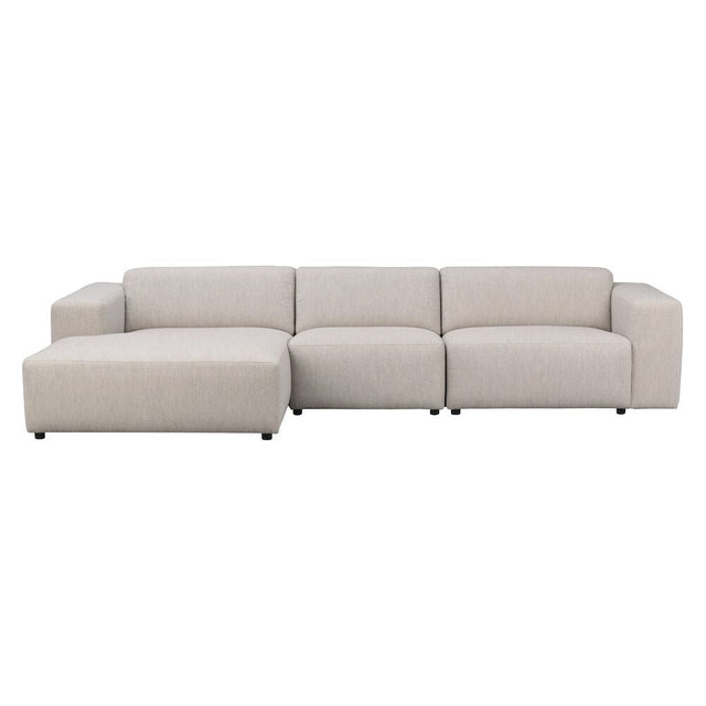 WILLARD Modulares Sofa Chaise Longue Links Hellbeige 312x161x70cm - ZEN ZONE