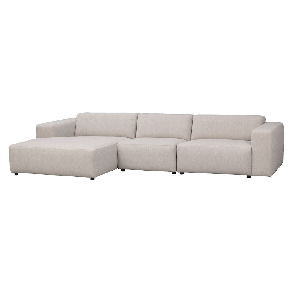 WILLARD Modulares Sofa Chaise Longue Links Hellbeige 312x161x70cm - ZEN ZONE