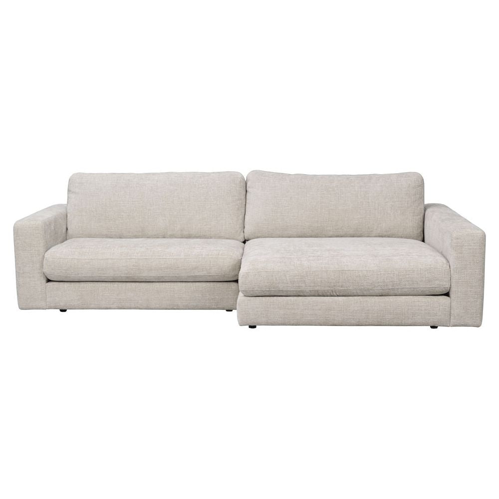 DUNCAN Modulares Sofa Chaise Longue Rechts Hellgrau 258x150x78cm - ZEN ZONE