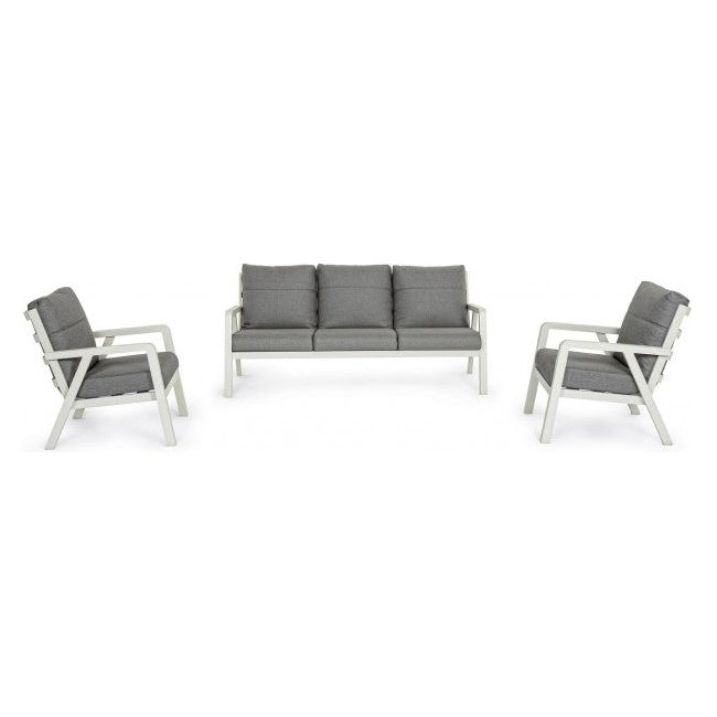 Outdoor Lounge-Set Truman 3er Set mit Kissen Lunar - ZEN ZONE