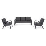 Outdoor Lounge-Set Truman 3er Set mit Kissen Anthrazit JX55 - ZEN ZONE